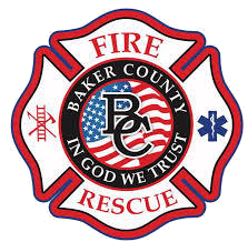 The logo for Baker County Fire Rescue.